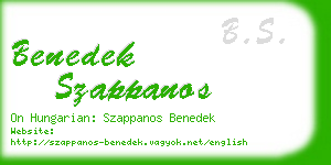 benedek szappanos business card